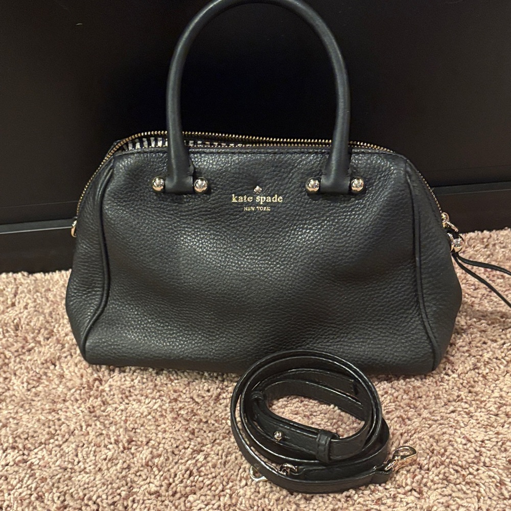 Kate Spade Black Pebbled Satchel